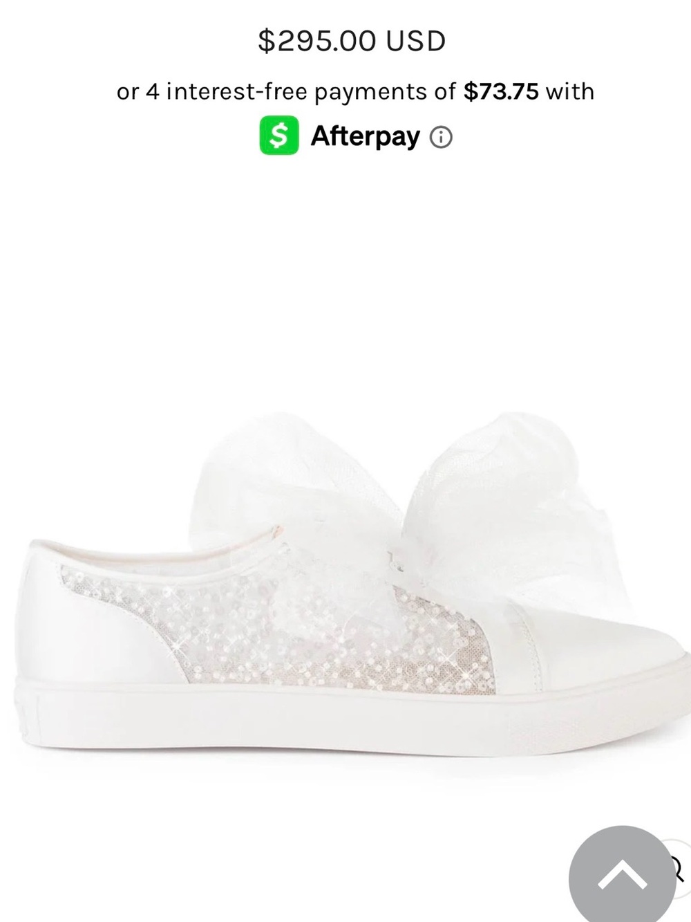 Bella Belle Isadora Bridal Sneakers with Beads and Removable Tulle Bow! BNIB!!!